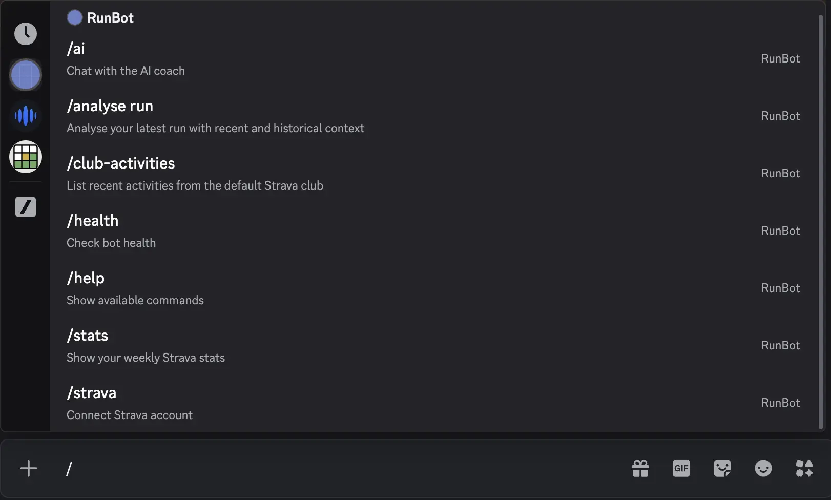 Strava AI Coach Discord Bot Mockup Preview