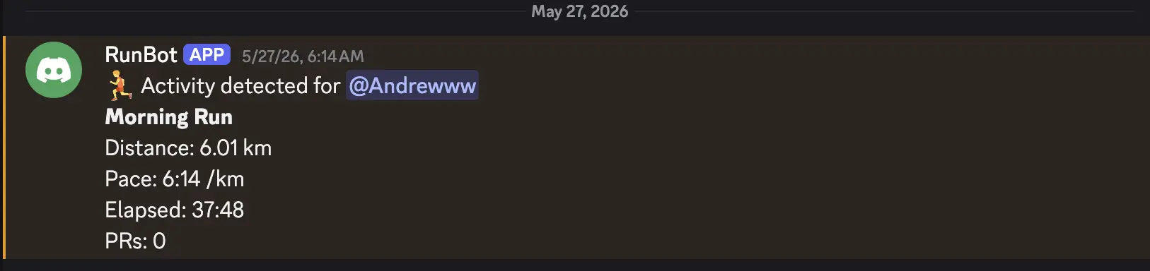 Strava AI Coach Discord Bot Screenshot 2